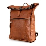 Berliner Bags Vintage Rucksack Utrecht XL aus Leder, Fahrradrucksack mit...