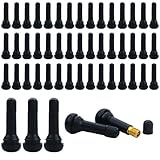 50 Stück Reifenventil TR414,Autoventil mit Staubschutz,Gummireifenventil...