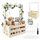 Babyparty Geschenk Holz Babykorb mit Griff, Babyparty Geschenk für...