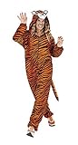Rubies Tigerkostüm für Erwachsene, Unisex, Einheitsgröße, Jumpsuit mit...