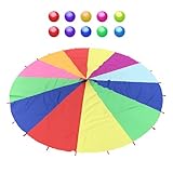 Schwungtuch Kinder - 6ft Regenbogen Spielzeug Schirm, Interaktive...