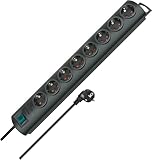 Brennenstuhl Primera-Line, Steckdosenleiste 8-Fach (Mehrfachsteckdose mit...