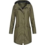 Surttan Regenjacke Damen Wasserdicht Atmungsaktiv Übergangsmantel Mantel...