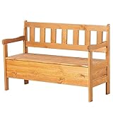 KADAX Gartenbank, 120x49x81,5cm Banktruhe aus Einer Holzfaserplatte,...