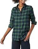 Amazon Essentials Damen Regular-Fit Leichtes Kariertes Langarm-Flanellhemd,...