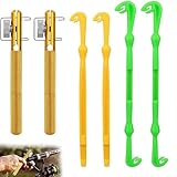 6 Stück Knotenbinder Angeln Hakenbindegerät mit Hakenschärfer für Fly...