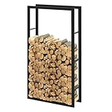 Laneetal Kaminholzregal Innen Außen, 150x80x25cm, Brennholzregal aus...