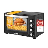 TZS Minibackofen mit Umluft 45l - Minibackofen 2000 Watt zum Kochen, Backen...