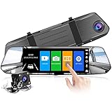 【2023 Version】 CHORTAU Spiegel Dashcam 7 Zoll Touch Screen Full HD...