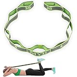 CLOPAE Yoga Stretching Band,Fitnessbänder Band Yoga Stretch Gurt mit 9...