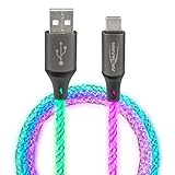 ANSMANN Ladekabel 100 cm USB-A auf USB Typ C mit coolem, pulsierendem...