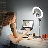 Ringlicht mit Stativ Handy Laptop Videokonferenz Licht,Evershop 10.5”...