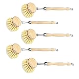 Spülbürste Holzspülbürste 5er Set. Bürstenköpfe austauschbar....