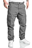 REPUBLIX Herren Cargohose Loosefit Jogger Chino Hose Inkl. Gürtel R7028...