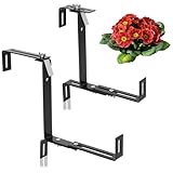 com-four® 2X Premium Blumenkastenhalter für Balkon-Brüstungen und...