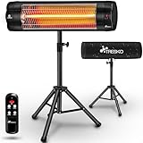 TRESKO Infrarot Heizstrahler 2500W mit Fernbedienung | Wärmestrahler...