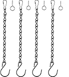 Super Idee 4er Set Stahl Kette mit S Haken und Karabiner Ersetztbar...