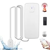 Wasserlecksensor Wassermelder Wasseralarm: 80dB WLAN Detektor Lauter...