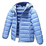 L SERVER Daunenjacke Kinder Jungen mit Kapuze Winddichter Warmer Parka...