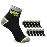 Lakpoau Socken Herren 43-46 Arbeitssocken Herren 12 Paar WORK Socks...