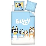 AYMAX Bettwäsche Bluey Family, wendbar, für Einzelbett, Bettbezug 140 x...