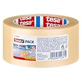 tesapack Ultra Strong - PVC-Klebebänder für festes Verpacken und sicheres...