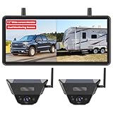 AUTO-VOX 2 Magnetische Solar Rückfahrkamera Kabellose Mit DVR 7.2' AHD...