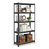 SONGMICS Standregal, Bücherregal, Lagerregal, 5 Ablagen, Küchenregal,...