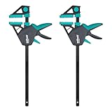 wolfcraft 2 Einhandzwingen PRO ERGO - Spannkraft 150 kg - Die komfortable...