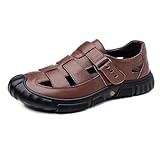 Leder Sandalen Herren Trekkingsandalen Wanderschuhe Atmungsaktive Sandale...