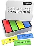 YOURGANIZE® Magnetstreifen beschreibbar | 80 Stück, 60x20 mm |...