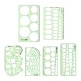 Culinavog 6 Stück Kreis Schablone Vorlage, Kreisschablone zum Zeichnen,...