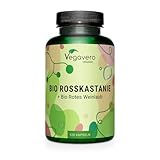 Rosskastanienextrakt Vegavero | 100% Bio | 800 mg Extrakt mit Weinlaub &...
