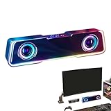 Gvblkq Travel Speaker, Portable Desktop Audio for Outdoor, Home, LED Desk...
