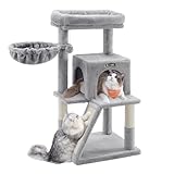 Feandrea Kratzbaum, Katzenbaum mit großer Plattform, hellgrau PCT51W