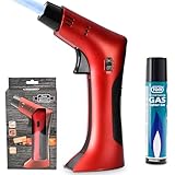 TOM Flambierbrenner Set MIT Gas befüllt + 1 x Butangas Kartusche – Profi...