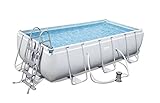 Bestway Power Steel Rectangular Frame Pool Set (404x201x100 cm),...