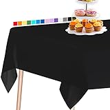 PartyWoo Tischdecke Schwarz, 137 x 274 cm/ 54 x 108 Zoll Rechteckige...