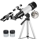 Teleskop für Erwachsene Anfänger, 70mm Aperture 400mm AZ Mount Voll...