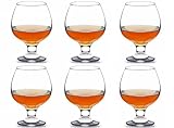 Glasmark KROSNO, 350ml, Set von 6, Cognacglas, Brandy, Cognac-Gläser,...