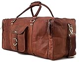 Berliner Bags Vintage Reisetasche New York XXL, Weekender aus Leder, Duffel...