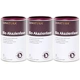 3 x 180 g Sanatura Akazienfaser Pulver Bio – 540 g – wertvoller...