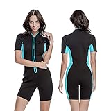 Neoprenanzug 2mm Frauen Reißverschluss vorne Neopren Kurzarm Neoprenanzug,...