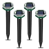 Ultraschall Maulwurfvertreiber für Mäuse,4 Stück Solar Maulwurfschreck...