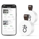 Ankilo Bluetooth Thermometer Hygrometer, 2er-Pack Mini Digitaler...