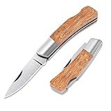 SPITZKANTE Klappmesser Klein, 42a Konform, Zweihandmesser aus 440C Stahl,...