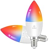 ANTELA Alexa Glühbirne E14 LED Lampen Smart WLAN Dimmbar Birne RGB 16...