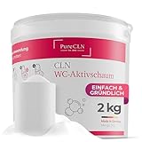 PureCLN WC Aktivschaum Professional I 2kg WC Pulver I WC Schaumreiniger...