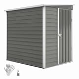 Outsunny Metall Gerätehaus 2,3m² 142x184x181cm Geräteschuppen mit...