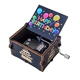 Qaixwuyi Spieluhr Holz Happy Birthday Spieldose Handgekurbelte Spieluhr...